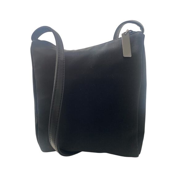 Vintage Donna Karan NY Leather/Rayon Small Shoulder Bag Lightweight - Picture 4 of 8